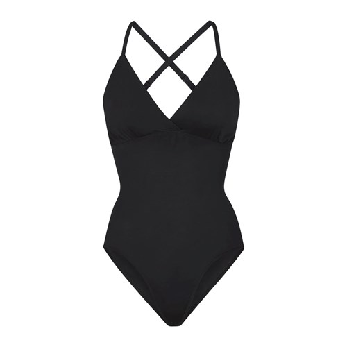 SKIMS Barely There Bodysuit Brief W/ Snaps Onyx | 8379642-IS