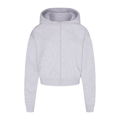 SKIMS Bavlněné Fleece Zip Up Hoodie Světle Šedé | 3164258-TI