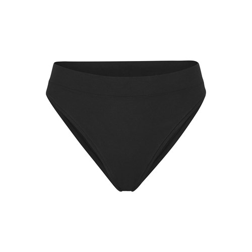 SKIMS Bavlněné Jersey Cheeky Tanga Soot | 7641352-DO