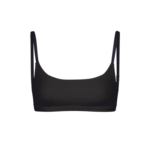 SKIMS Bavlněné Jersey Scoop Bralette Soot | 5280364-NY