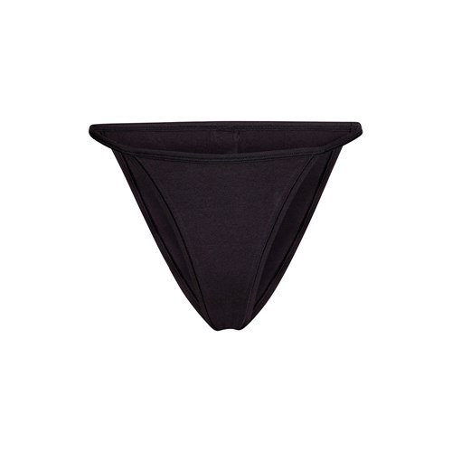 SKIMS Bavlněné Jersey String Bikiny Soot | 8721435-WJ