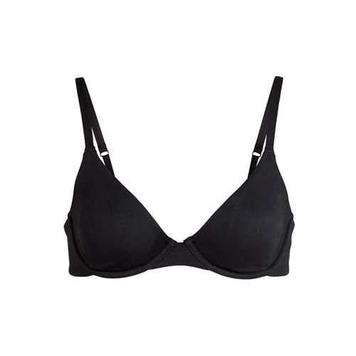 SKIMS Bavlněné Jersey T-shirt Bra Soot | 5281604-NS