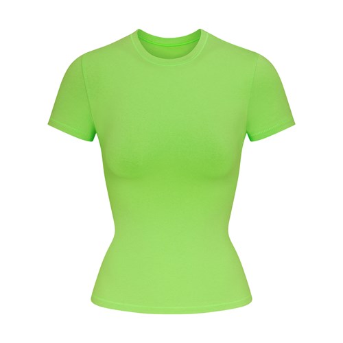 SKIMS Bavlněné Jersey T-shirt Zelene | 1724095-IK