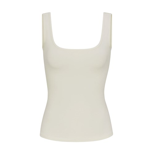 SKIMS Bavlněné Jersey Tank Bone | 2835940-MX