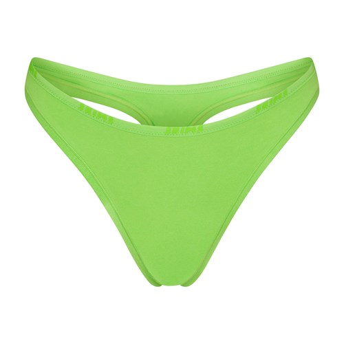 SKIMS Bavlněné Logo Dipped Tanga Zelene | 4952013-IR