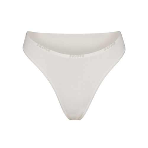 SKIMS Bavlněné Logo High Leg Bikiny Marble | 0519632-AI