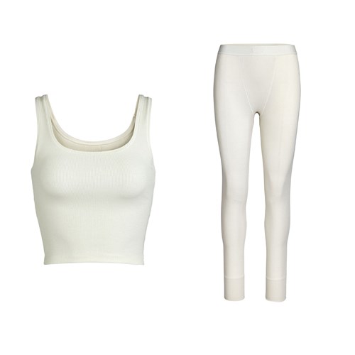SKIMS Bavlněné Lounge Bundle Bone | 7140369-DT