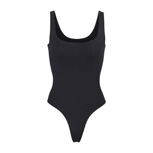 SKIMS Essential Scoop Neck Bodysuit Onyx | 4768210-QO