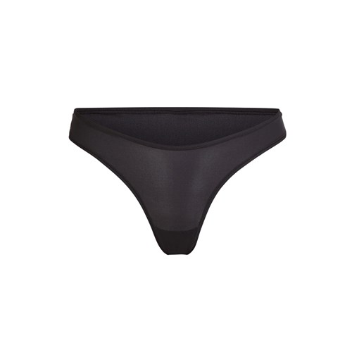 SKIMS Fits Everybody Dipped Front Tanga Onyx | 0926184-QZ