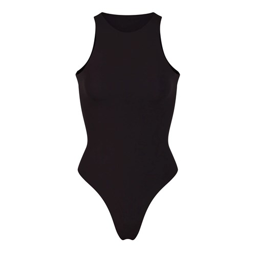 SKIMS Fits Everybody High Neck Bodysuit Onyx | 1927635-BY