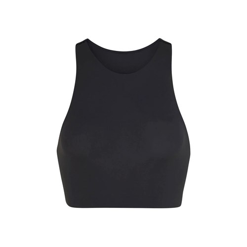 SKIMS Fits Everybody High Neck Bralette Onyx | 4956317-QB