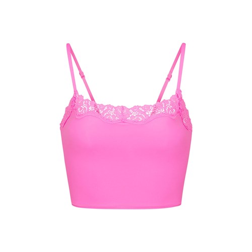 SKIMS Fits Everybody Krajkové Cami Neon Orchid | 7241306-OA