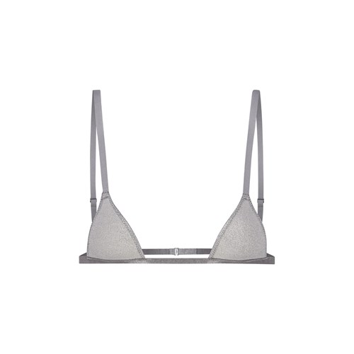 SKIMS Fits Everybody Micro Triangle Bralette Stříbrné | 3978024-GT