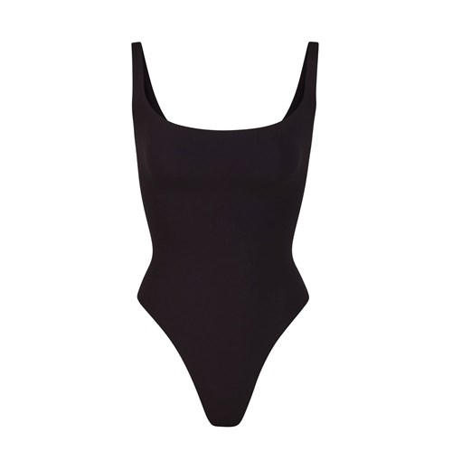 SKIMS Fits Everybody Square Neck Bodysuit Onyx | 1073698-YC