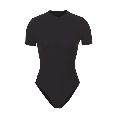 SKIMS Fits Everybody T-shirt Bodysuit Onyx | 8497023-MK