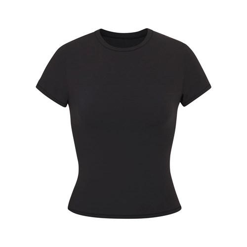 SKIMS Fits Everybody T-shirt Onyx | 9218560-ZE