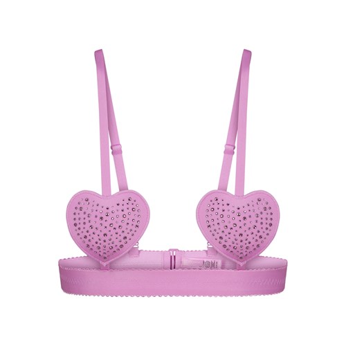 SKIMS Jelly Sheer Rhinestone Heart Bralette Petal | 5074823-XZ