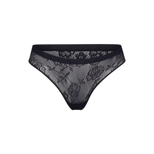 SKIMS Knit Krajkové Cheeky Brief Onyx | 7398206-TL