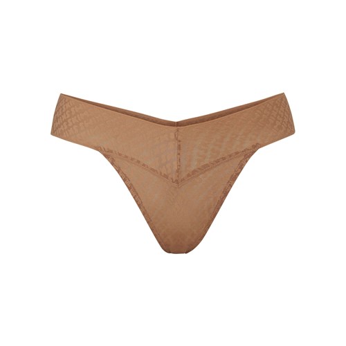SKIMS Logo Mesh Tanga Sienna | 9083416-LP