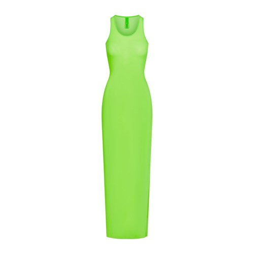 SKIMS Mesh Long Tank Šaty Zelene | 2196734-OS