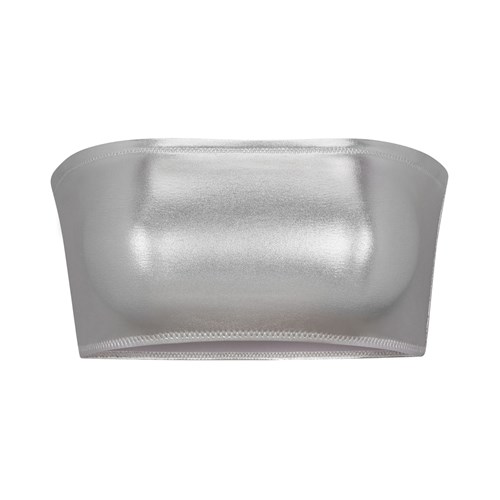 SKIMS Metallic Swim Bandeau Bikiny Top Nickel | 5160379-DW