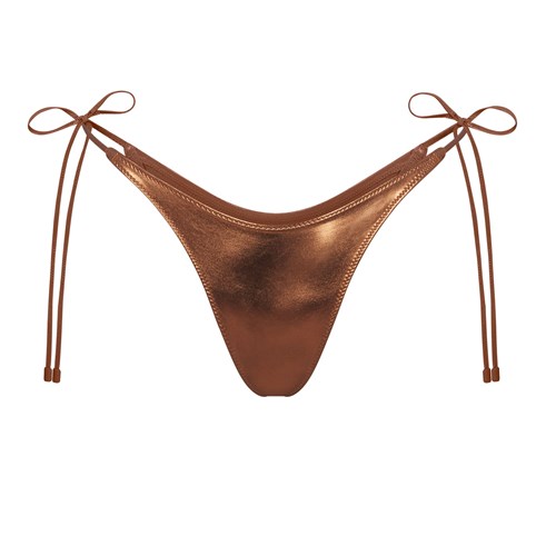 SKIMS Metallic Swim Dipped Tie Bottoms Penny | 9803261-GI