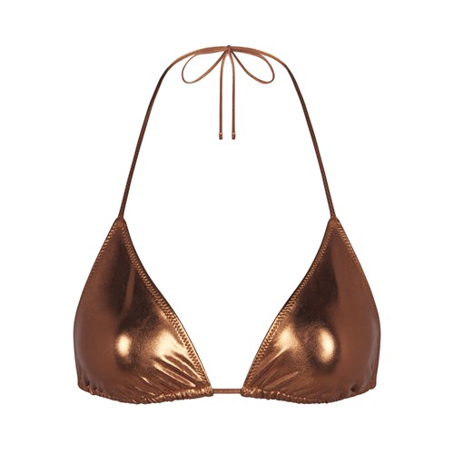 SKIMS Metallic Swim Triangle Top Penny | 2368450-BX