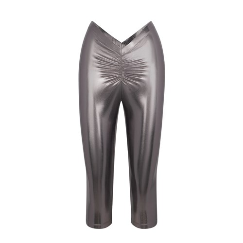 SKIMS Metallic Swim V-waist Pant Carbon | 6238591-YR