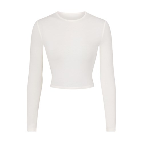 SKIMS New Vintage Cropped Long Sleeve T-shirt Marble | 9120538-YM