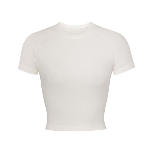 SKIMS New Vintage Cropped Raglan T-shirt Marble | 6823179-LW
