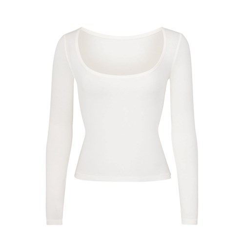 SKIMS New Vintage Scoop Long Sleeve T-shirt Marble | 8275369-VS