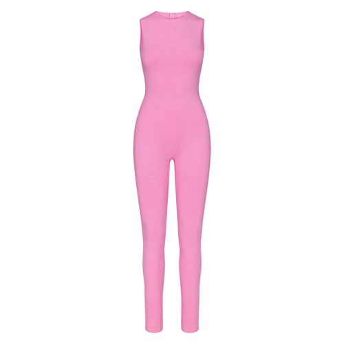 SKIMS Outdoorové Crew Neck Bez Rukávů Catsuit Bubble Gum | 4205369-VS