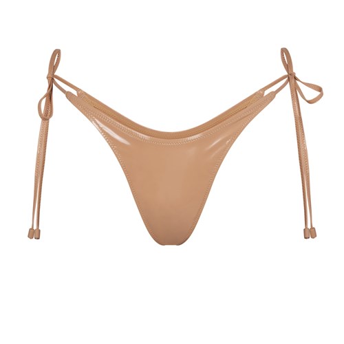 SKIMS Pvc Tie Bikiny Bottom Ochre | 2754061-BC