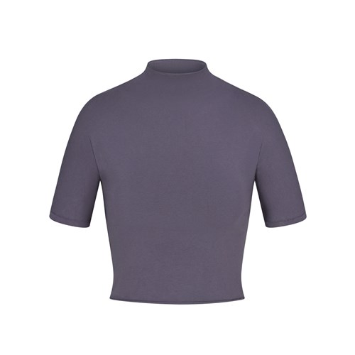 SKIMS Raw Edge Cropped T-shirt Thunder | 9432561-BV