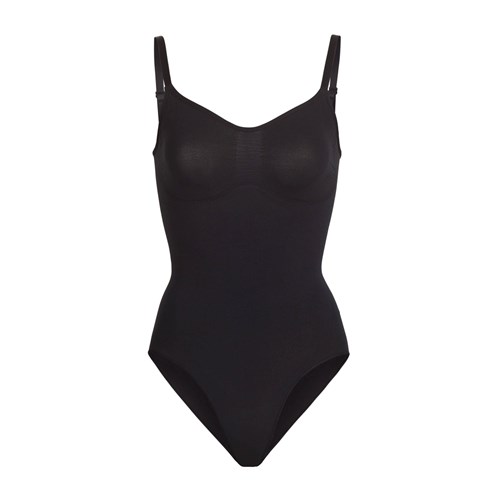 SKIMS Sculpting Bodysuit W. Snaps Onyx | 9856127-UJ
