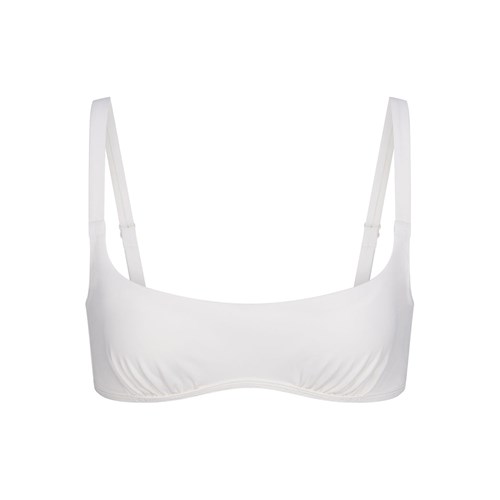 SKIMS Shaping Swim Ruched Underwire Bikiny Top Marble | 5638709-BT