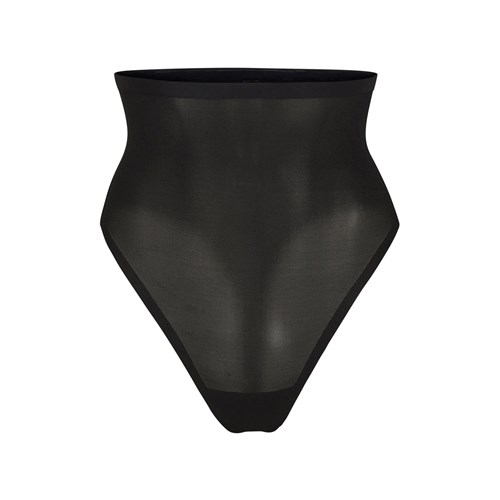 SKIMS Sheer Sculpt High-waisted Tanga Onyx | 2780691-YF