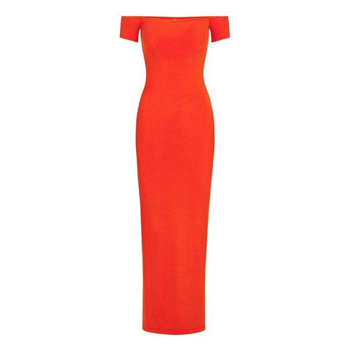 SKIMS Soft Lounge Off The Shoulder Šaty Fire | 9246130-AF