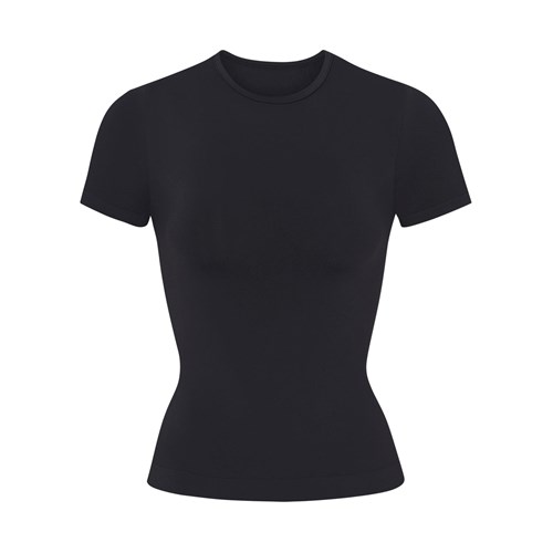SKIMS Soft Smoothing T-shirt Onyx | 3594217-CV