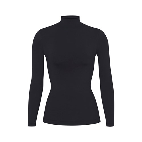 SKIMS Soft Smoothing Turtleneck Top Onyx | 3675921-IP