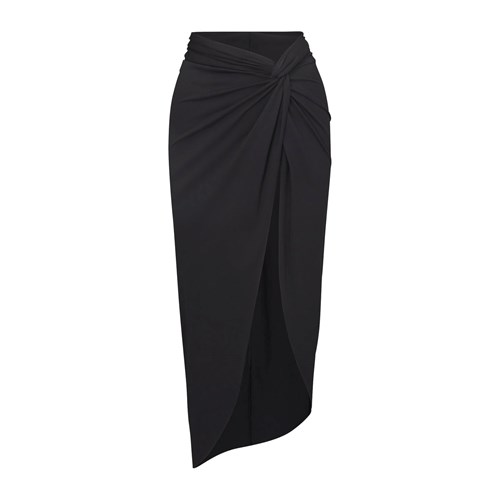 SKIMS Swim Sarong Skirt Onyx | 4875916-HY