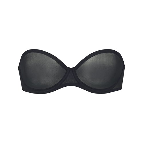 SKIMS Ultra Fine Mesh Strapless Bra Onyx | 6841597-JE